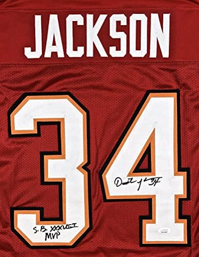 Dexter Jackson Autograph Hand assinado Jersey Custom JSA James Spence Authentic Wit318056 Tampa Bay MVP