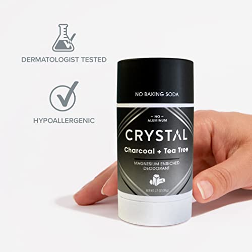 Desodorizante de cristal Magnésio Soll Soll Soll Natural Desodorante, desodorante não irrital para homens ou mulheres, luta com segurança
