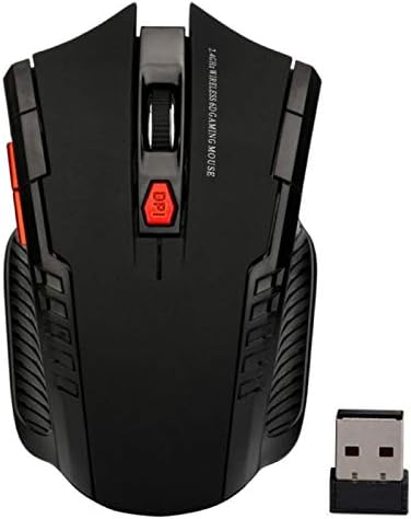 Mouse sem fio ergonomic 6 chaves 1600dpi 2,4 GHz Mouse de jogos sem fio com receptor USB, mouse sem fio fino alimentado