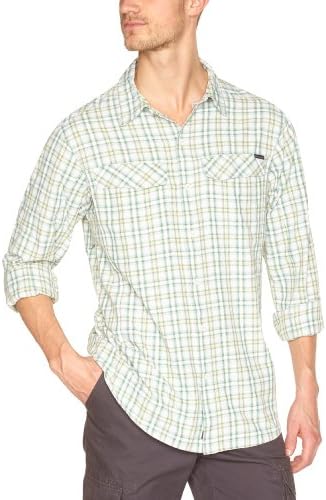Camisa de manga longa de cola de columbia masculina masculina masculina