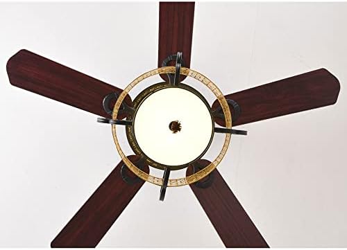 Aclblk 106cm Antique Five Wooden Fan Blade Teto Fan Ploth Cober de pano chinês com luz do ventilador E27*3 Candelador de ventilador