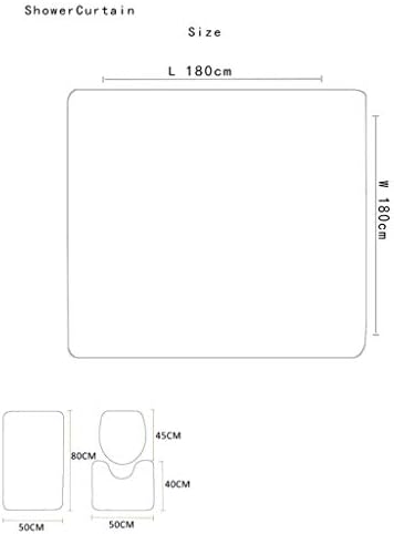 Zcx chuveiro estacas tapetes de banho banheiro cortina de cortina de piso Conjunto de banheiro não deslize tapete
