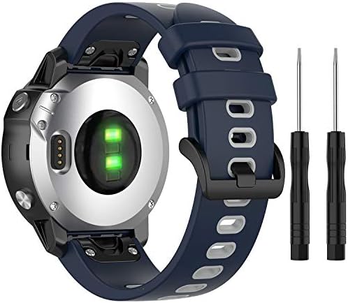 Compatível com Garmin Fenix ​​6s Sapphire Watch Bands, Fenix ​​5S Bands, Randa de substituição de silicone de 20 mm