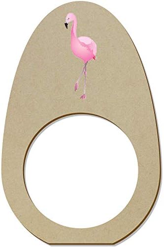 Azeeda 5 x 'flamingo' anéis/suportes de guardanapo de madeira