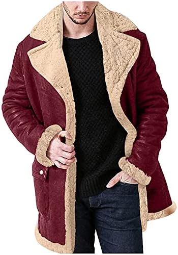 Jaquetas para homens capô de inverno com zíper de gola de lapela de gola comprida jaquetas de manga comprida casacos