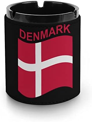 Bandeira da Dinamarca Ashtray para Cigarro Cigarro Titular de cinzas modernas Decoração de bandeja de cinzas de mesa