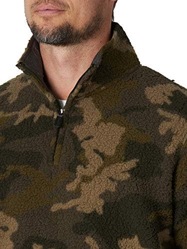 Wrangler Authentics Men's Wooly Fleece Quarter Zip Pullover