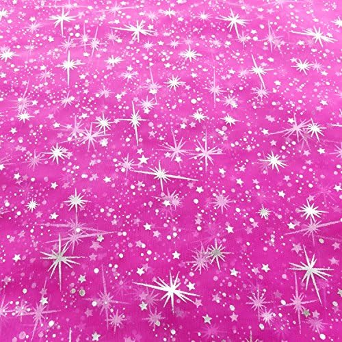 A estrela explode pura organza rosa quente de 58 polegadas de largura no quintal (F.E.