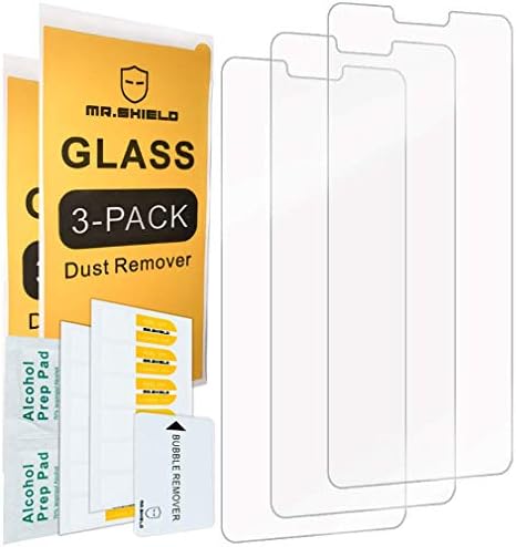 [3-Pack]- Mr.Shield projetado para LG V40 ThinQ [Protetor de tela de vidro temperado] [vidro Japão com dureza 9H] com substituição ao longo da vida