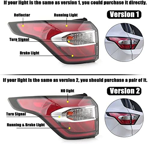 Clidrtail Light LH traseira Lâmpada Indicadora Luz para Ford Escape Kuga 2017 2018 2019 Lâmpada de freio traseira traseira