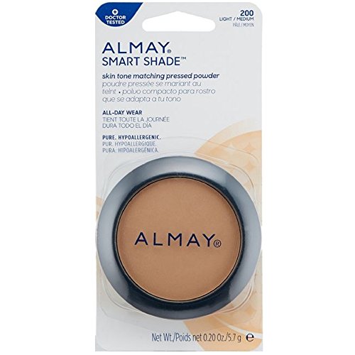 Almay Smart Shade Skin Tom Comparando em pó prensado, luz/média [200] 0,20 oz