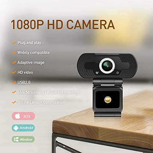Câmera de computador Câmera de computador Mini Câmera da Web Driver Grátis Student Camera Micro dentro da webcam webcam 1080p webcam com capa para laptop