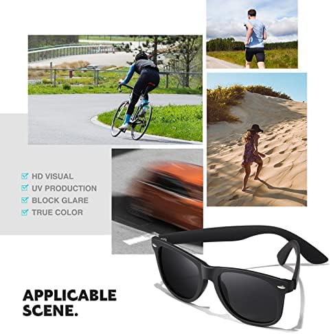 Demikos Sunglasses Sunkes Men polarized Sunglasses para homens Retro Mirror Lens para dirigir Proteção UV400 de pesca UV400