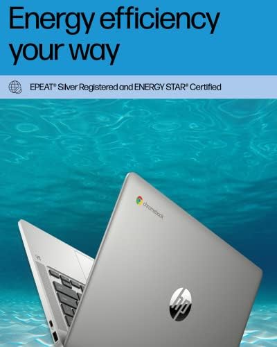 Laptop Chromebook HP 14 '', Intel Celeron N4120, 4 GB RAM, 64 EMMC, HD Display, Chrome OS, Intel UHD Graphics 600, Long Battery Life, Teclado cinza Ash cinza