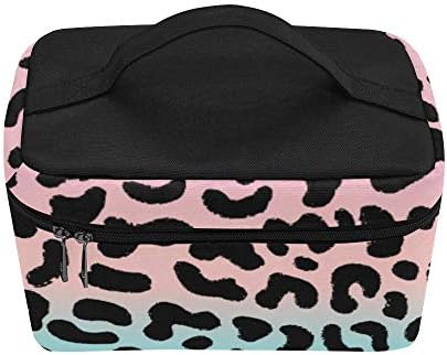 Gradiente sem costura Padrão rosa e azul Pattern Pattern Lanch Box Bag Bag Luncher Bolsa de almoço isolada para mulheres/homens/piquenique/passeio