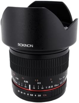 Rokinon 10mm f2.8 ed como NCS CS Ultra -Wide -Angle Lens para Olympus e Panasonic Micro 4/3 Mount Digital Cameras, Black