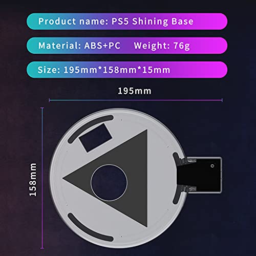 7 cores LED Luminous Base Game Base Suporte para Acessórios para Console PS5