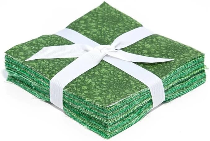 Pré-cortada de 90 peças fofas é tudo verde pacote de charme de 5 quadrados algodão colcha verde tom no tom