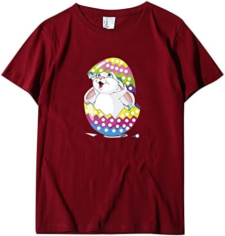 Feliz Dia da Páscoa camiseta para mulheres camisa gráfica de coelho