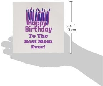 Feliz aniversário - Melhor mãe de todos - cartão de felicitações, 6 x 6 polegadas, solteiro