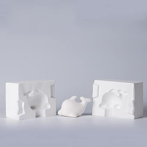 Mini Mini Dolfinho Cerâmico Doll e Conjunto de Moldes de Hump, Moldes de gesso Cerâmica Decro Mold Mold Mold Molde