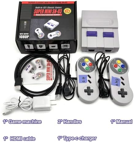 Retro clássico console de jogo embutido 821 jogos clássicos plug plug and play video video console