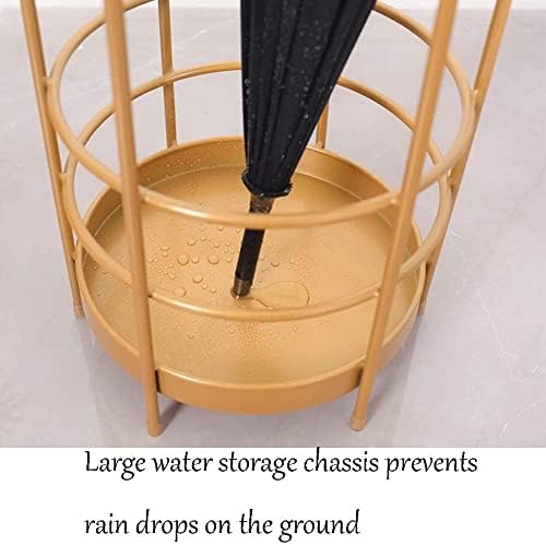 Xhalery Umbrella Rack Stand, guarda-chuva, guarda-chuva Stand Stand O Ferro Golden Padrado pode armazenar guarda