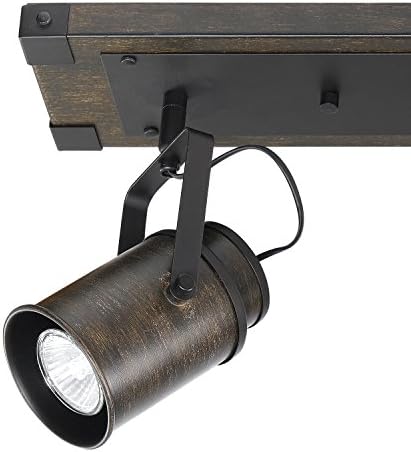 Globe Electric 59316 Kit Track Iluminação, 1 contagem, madeira escura
