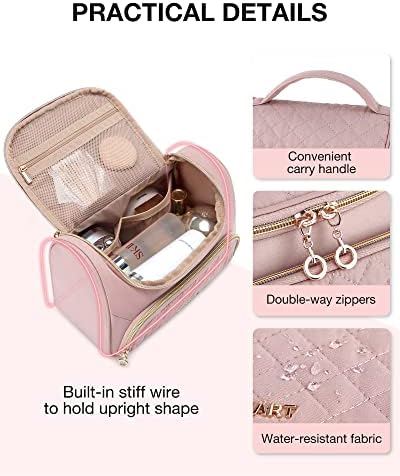 Bolsa de maquiagem de viagem de sacolas, bolsa de maquiagem de cosméticos, bolsa aberta aberta para mulheres para women para