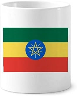 Etiópia Flag National Africa Africa de dentes de dentes do país caneta caneca de cerâmica stand cup