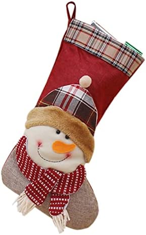 XIOS 2022 Meias de Natal. Saco de meias de Natal de pano e meias suspensas de Natal para decoração de festa e desenho animado de Natal
