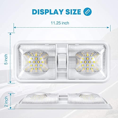 Kohree 12V LED RV Luz de teto RV Iluminação interior 5 pacote 640 lm Luzes de cúpula dupla + 5 pacote 320lm Luzes de cúpula