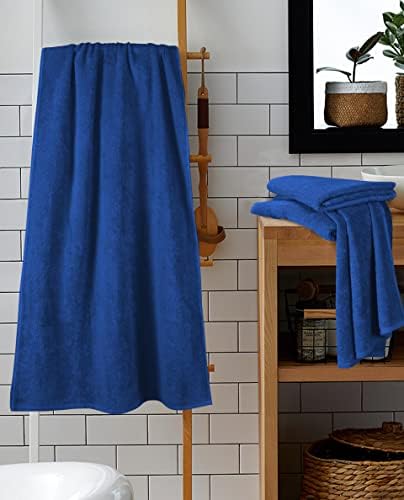 Conjunto Oxycott de 6 toalhas de banho 22x44- toalhas de algodão giradas para ginástica de hotel spa e banheiro
