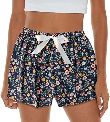 Calça petite para mulheres casuais pijama shorts shorts leves de cintura elástica da cintura elástica da cintura de fundo