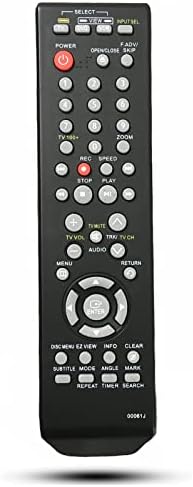 Controle remoto de substituição 00061J Compatível para Samsung DVD VCR Combo DVD-V9700 DVD-V9800
