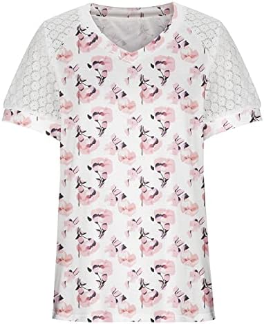 Camisetas de verão femininas 2023 túnica v- pesco