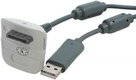 OSTENT 2 em 1 Play do controlador sem fio e cabo USB para Microsoft Xbox 360 colorido cinza