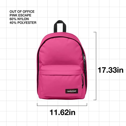 Eastpak Out of Office Backpack - Bag com manga de laptop de 13 - para escola, viagens, trabalho ou bookbag - Escape rosa