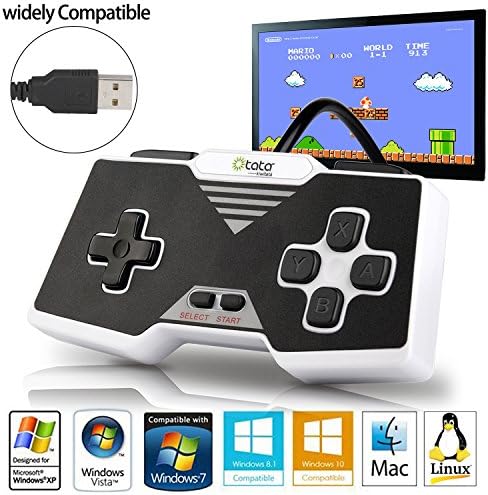 2 pacote kiwitatá SNES Controlador USB Wired Gamepad Joystick para Windows PC Mac