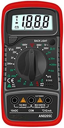 ZYZMH Multímetro digital AC/DC Amperímetro Volt OHM Tester MultimeTro com ThermoCouple LCD Backlight Portable