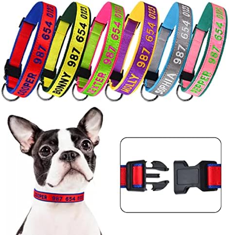 Nome bordado grátis personalizado cães colarinho de cachorro personalizado médio grande colarinho de cão unissex colar