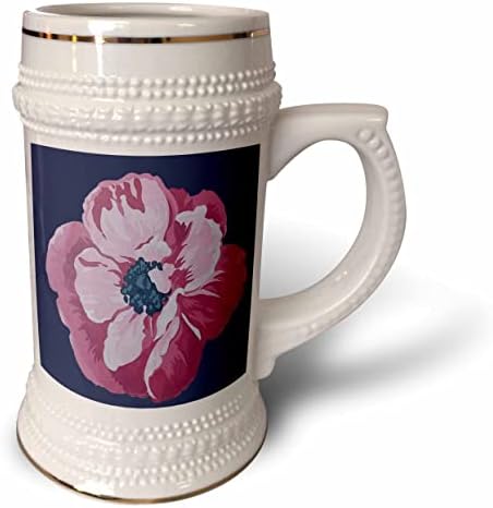 3drose artística rosa anêmona vetor de flor - 22oz de caneca