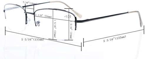 Óculos de leitura de Cessblu 4 pares de meio-ar-condicionado óculos para homens para homens lendo