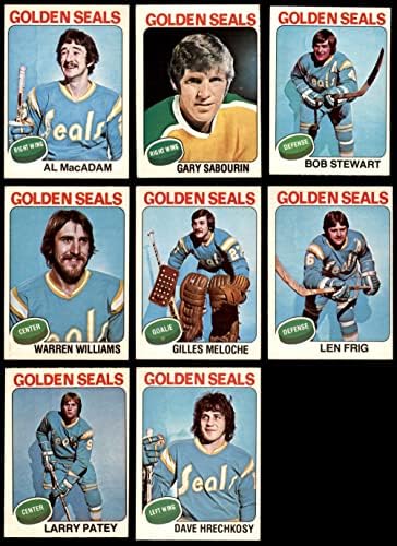 1975-76 O-PEE-Chee California Golden Seals perto da equipe definida California Golden Seals Ex/Mt Golden Seals