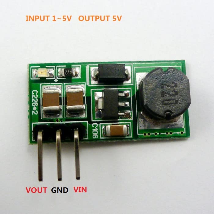 DC-DC 1-5V a 5V Módulo de conversor Step Up Boost para Arduino Pro Mini Breadboard