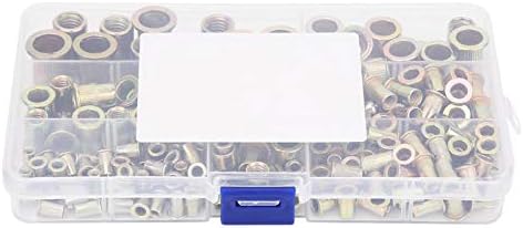 Malaxa Lianxiao - Conjunto de nozes leves de rebite requintado, kit de porca de rebite, empresa durável portátil para plástico
