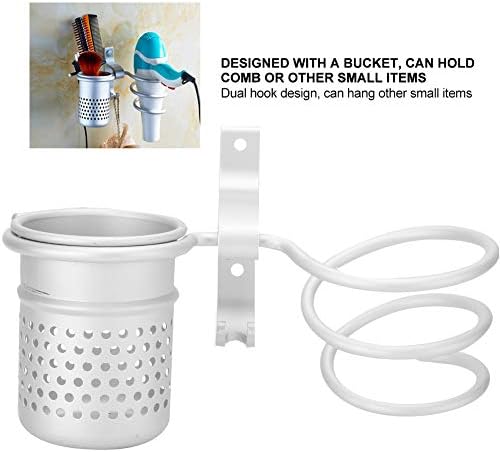 Banheiro de prateleira de armazenamento Espaço de alumínio anti -Secador de pêlos de pêlos Rack de organizador de parede montado