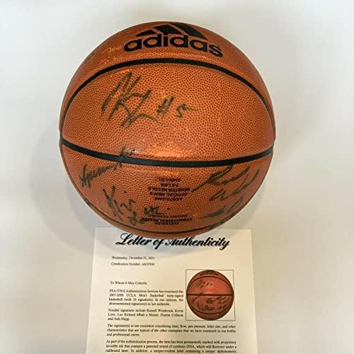 2007-08 UCLA BRUINS NCAA Team Champs assinou basquete com PSA DNA COA - Basquete universitário autografado