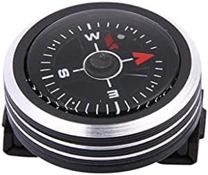 Lukeo Mini Portable Watch Strap Button Compass para Bracelet Outdoor Caminhando Ferramentas ao ar livre