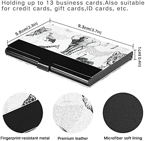 Titular de cartões de visita de animais asiáticos para homens do caso de cartas de visita de homens com cartões de crédito de cartão de crédito de cartão pessoal Organizador do cartão de crédito